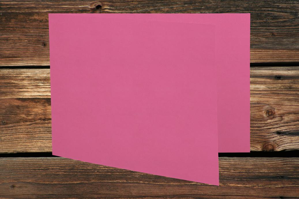 Klappkarten 148x210/420 mm (A5) langdoppelt Knallrosa 230 g/qm